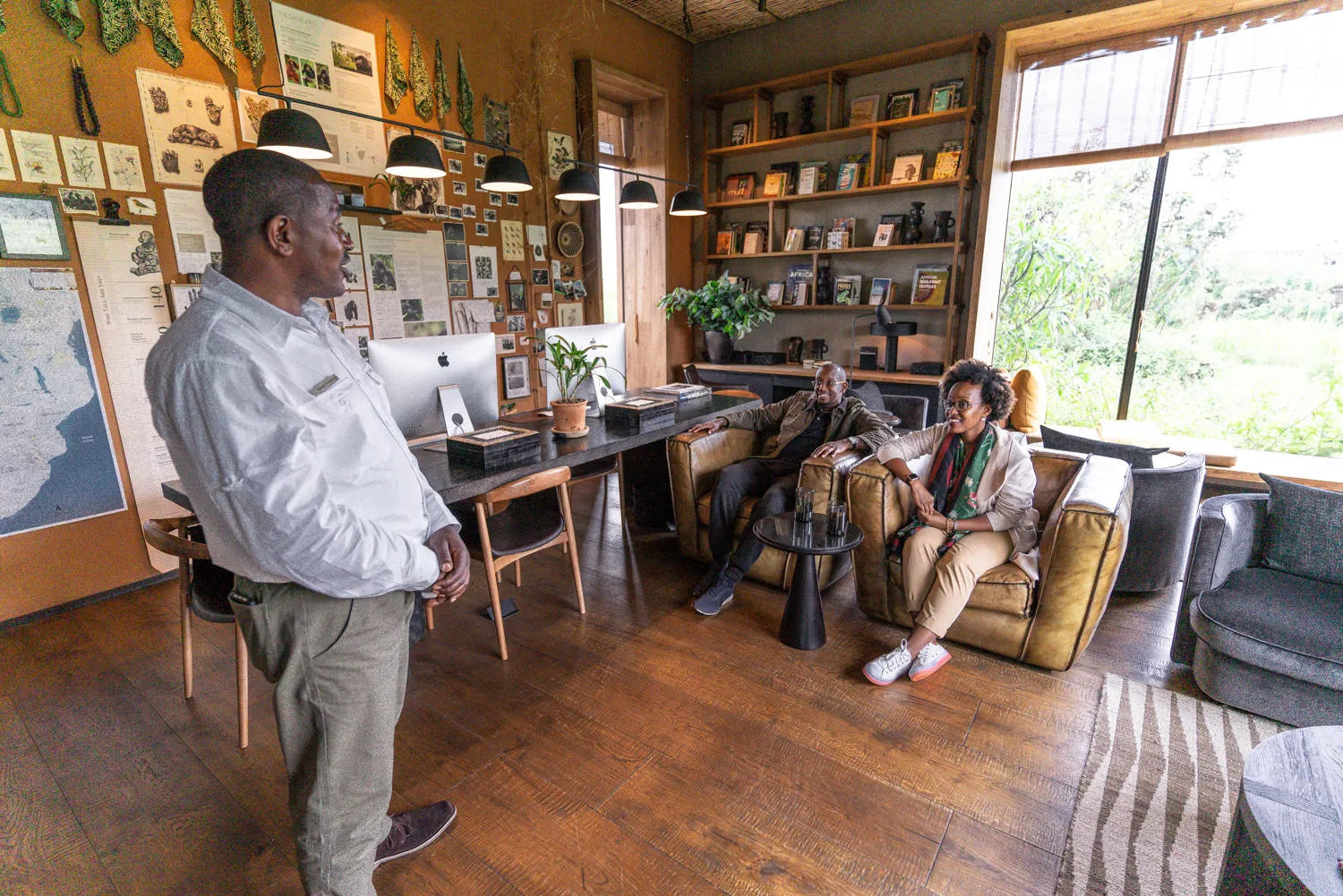 Singita Volcanoes National Park - Conservation Room at Singita Kataza House, Volcanoes National Park, Rwanda.