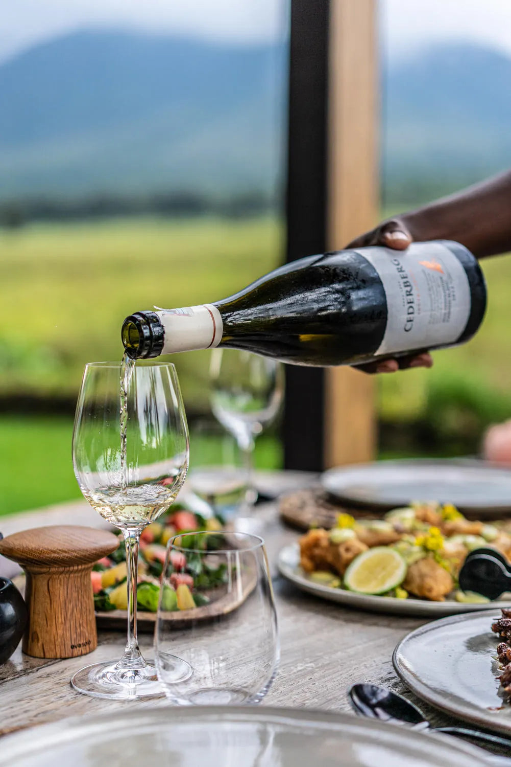Singita Volcanoes National Park Wine Experience at Singita Kataza House, Volcanoes National Park, Rwanda.