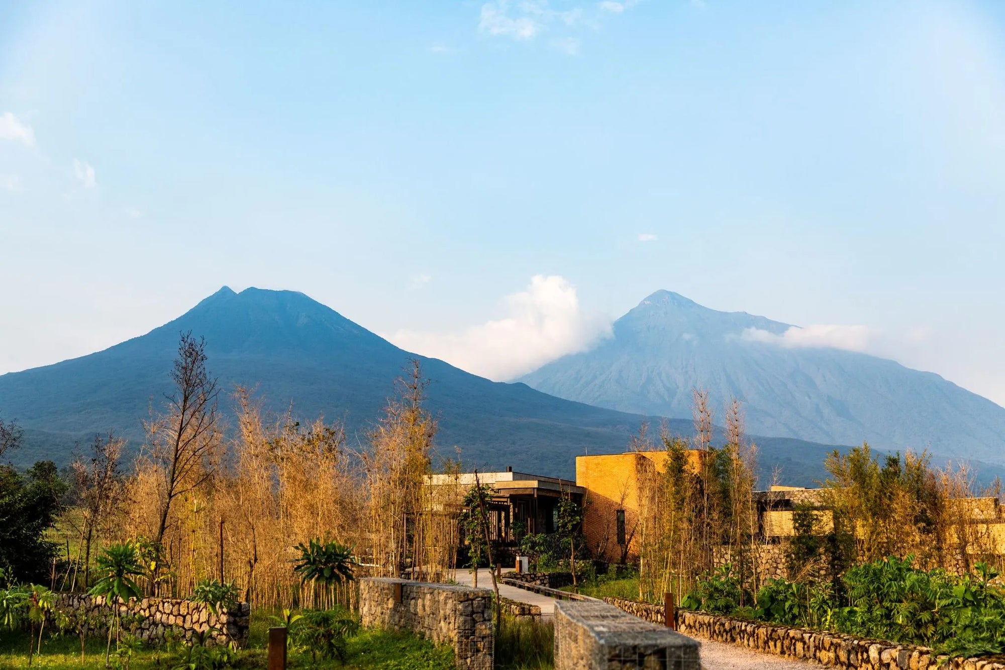 Singita Volcanoes National Park - Exterior at Singita Kataza House, Volcanoes National Park, Rwanda.