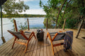 River deck tent view