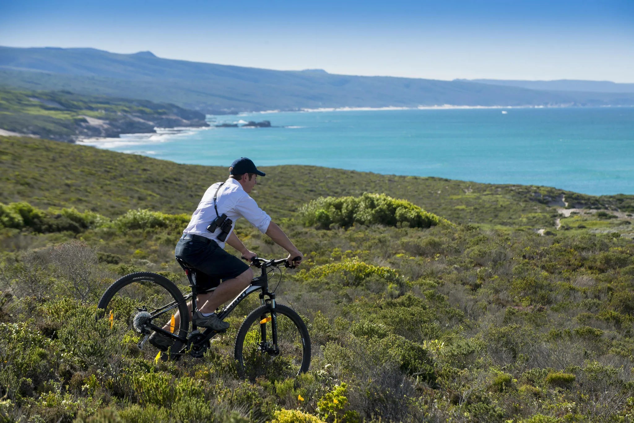 Mountain biking at Morukuru Ocean House, De Hoop Nature Reserve, South Africa.
