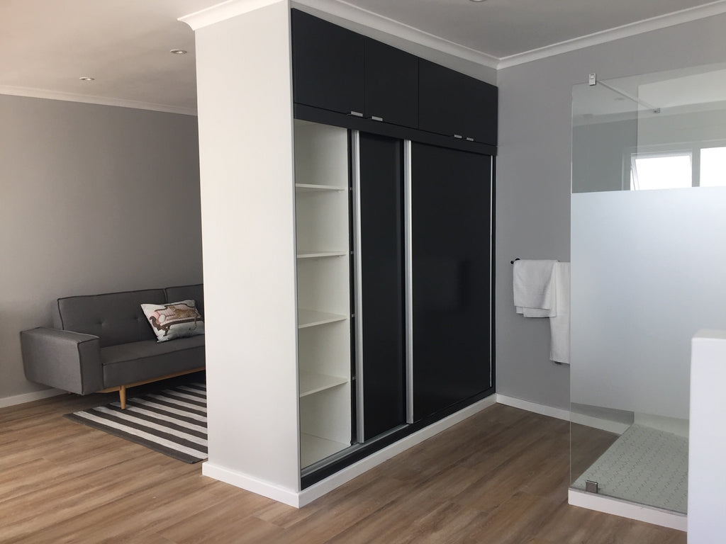 Shower and Cupboards
