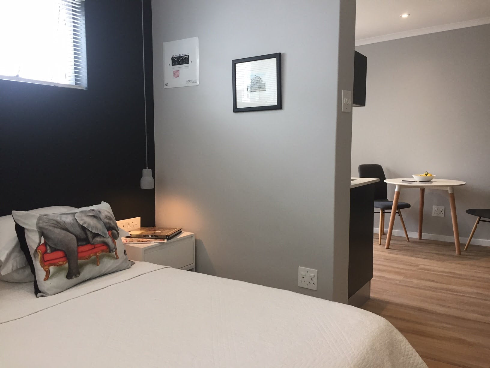 Bedroom to living area