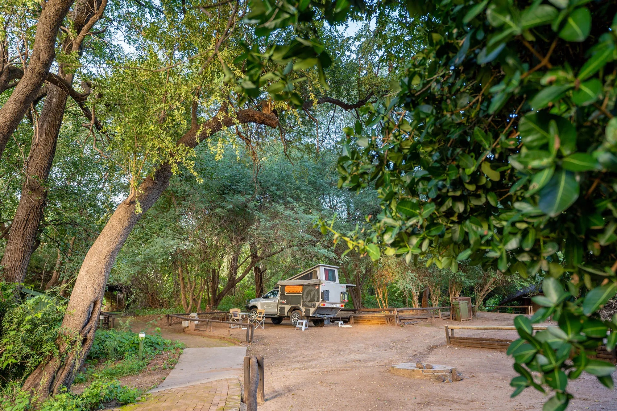 The Chobe Safari Lodge Campsite at The Chobe Safari Lodge, Kasane, Botswana.