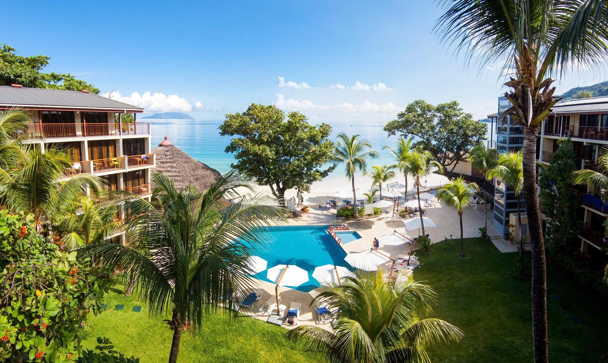 Coral Strand Smart Choice Hotel - Exterior View at Coral Strand Smart Choice, Mahe Island, Seychelles.