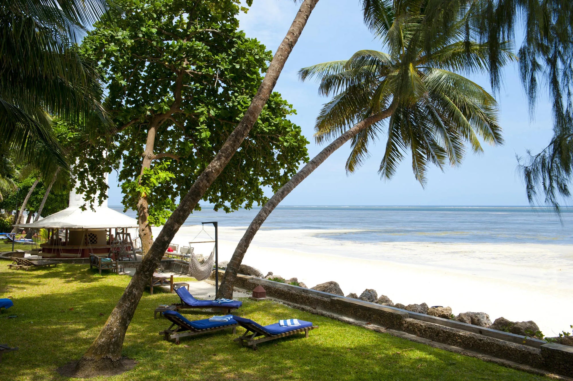 Palmgarden at Severin Sea Lodge at Severin Sea Lodge, Bamburi, Kenya.