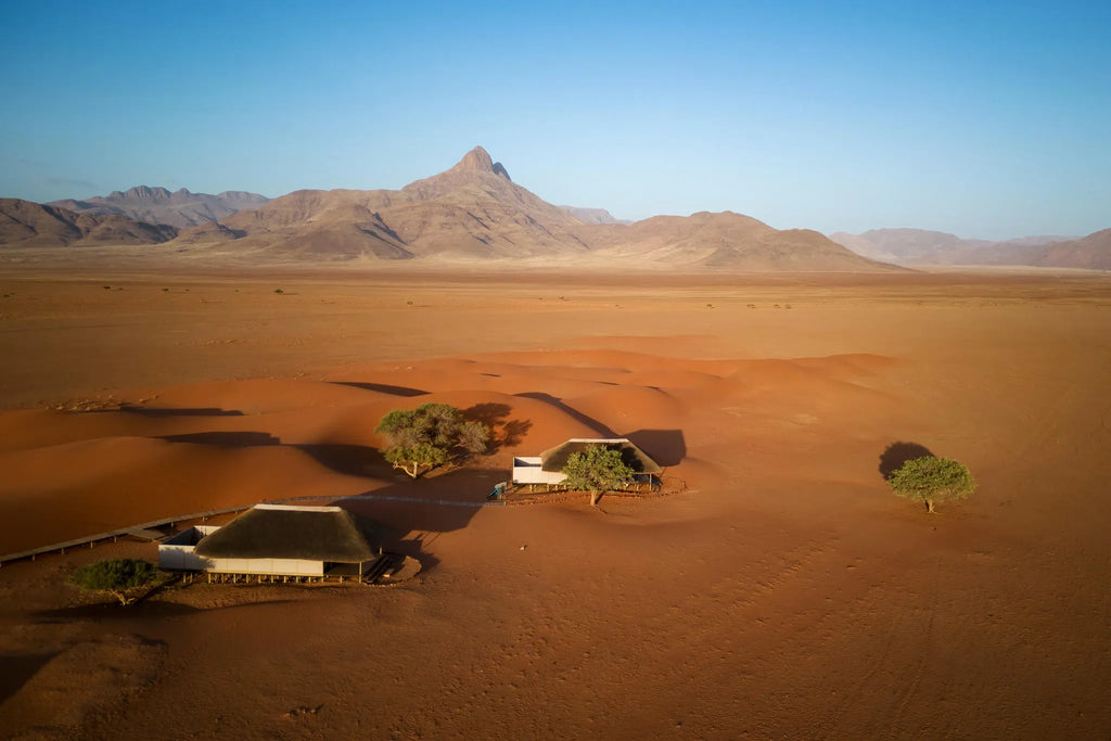 Guest Tent Exterior at Kwessi Dunes, NamibRand Nature Reserve, Namibia.