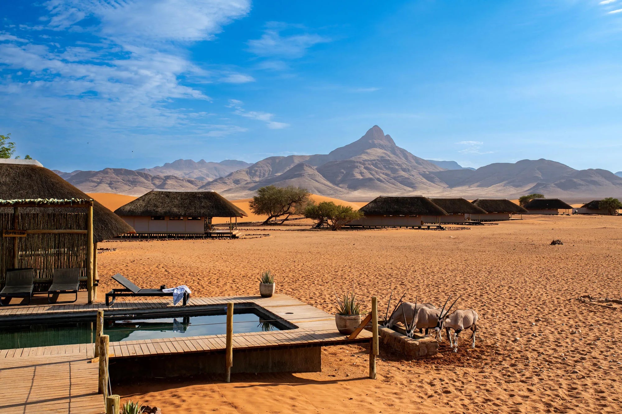 Swimming Pool at Kwessi Dunes, NamibRand Nature Reserve, Namibia.