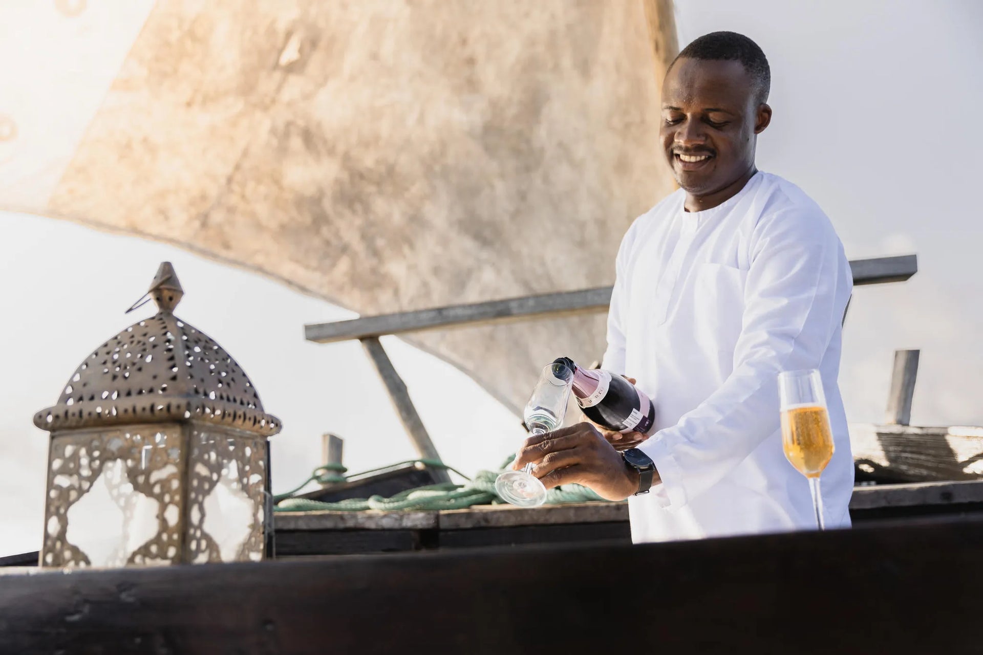 Dining on Dhow Cruise at Hemingways Watamu, Watamu, Kenya.