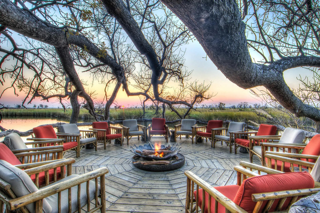 Fire Deck at Camp Xakanaxa, Moremi Game Reserve, Botswana.