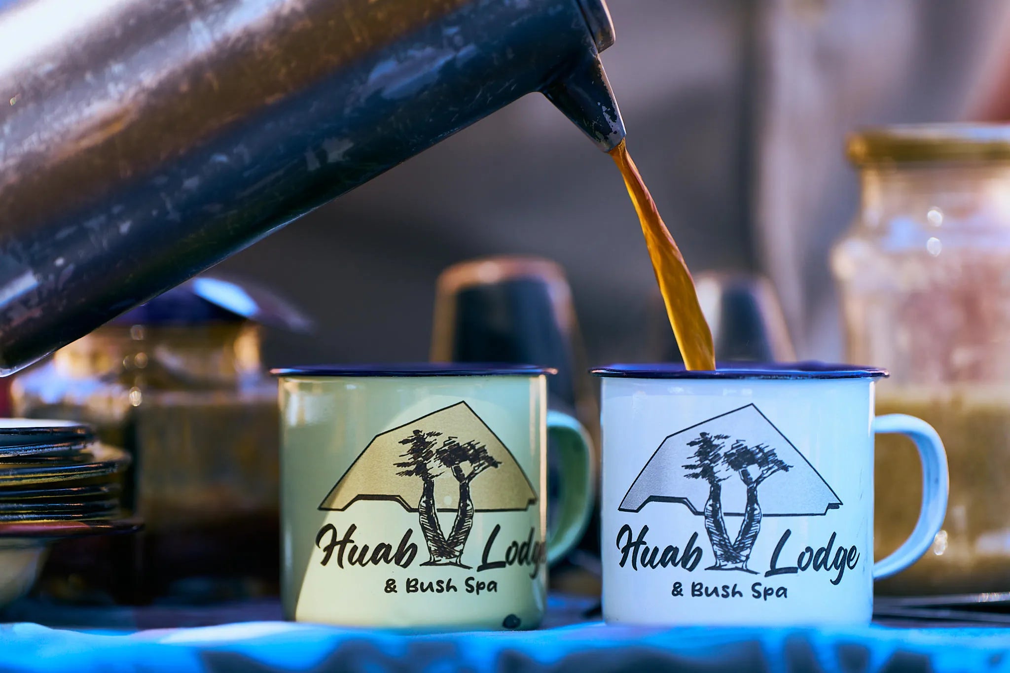 Huab coffee at Huab Lodge, Damaraland, Namibia.