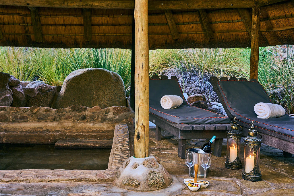 Hot springs at Huab Lodge, Damaraland, Namibia.