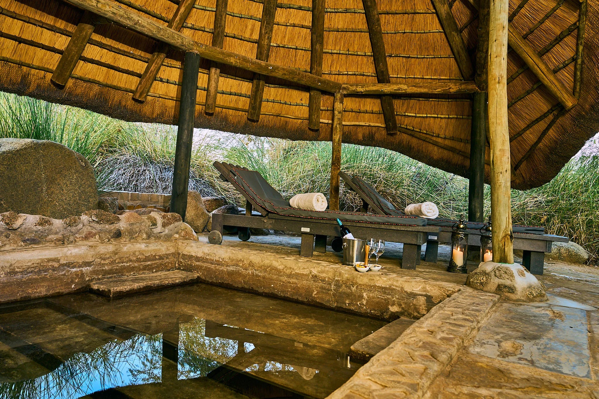 Hot Springs at Huab Lodge, Damaraland, Namibia.