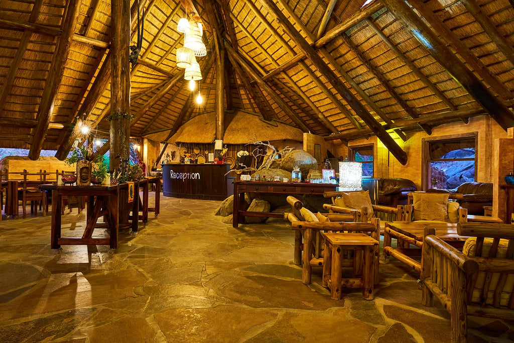Main area at Huab Lodge, Damaraland, Namibia.