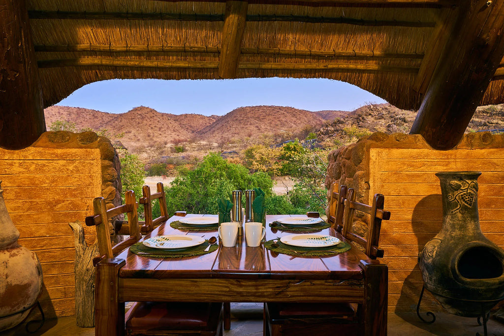 Main area at Huab Lodge, Damaraland, Namibia.