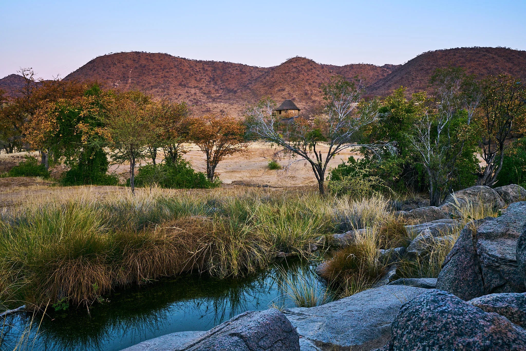 German Baths at Huab Lodge, Damaraland, Namibia.