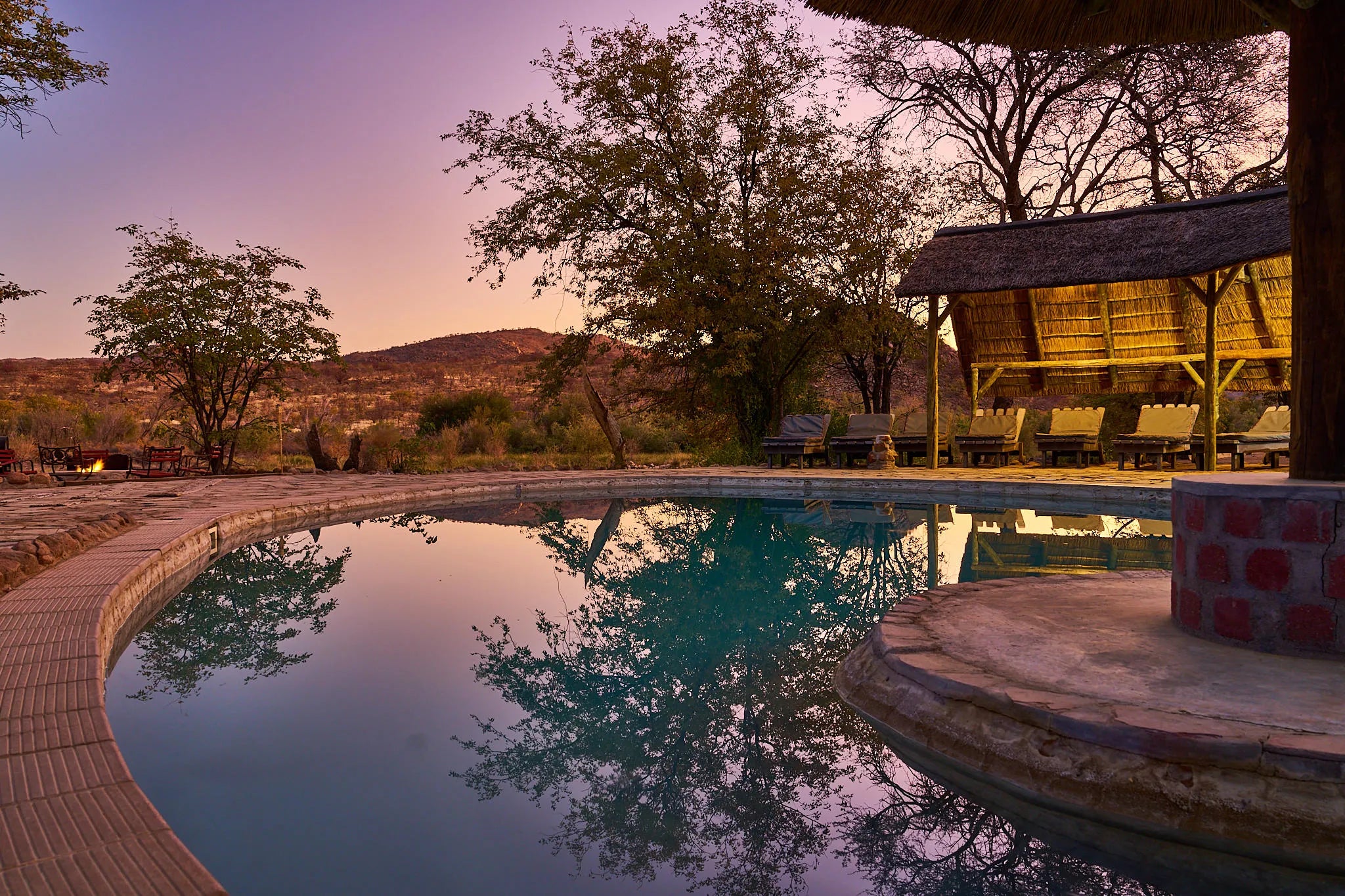Swimming Pool at Huab Lodge, Damaraland, Namibia.