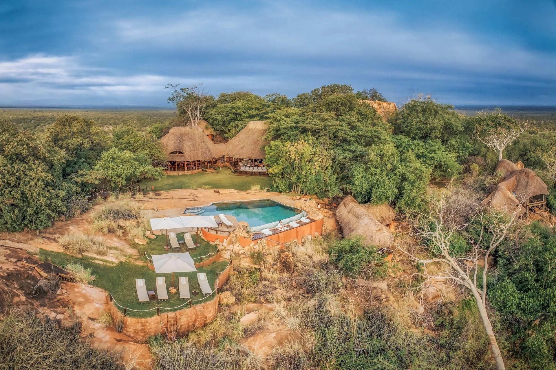 Elsa's Kopje Meru Main Pool at Elewana Elsa’s Kopje Meru, Meru National Park, Kenya.