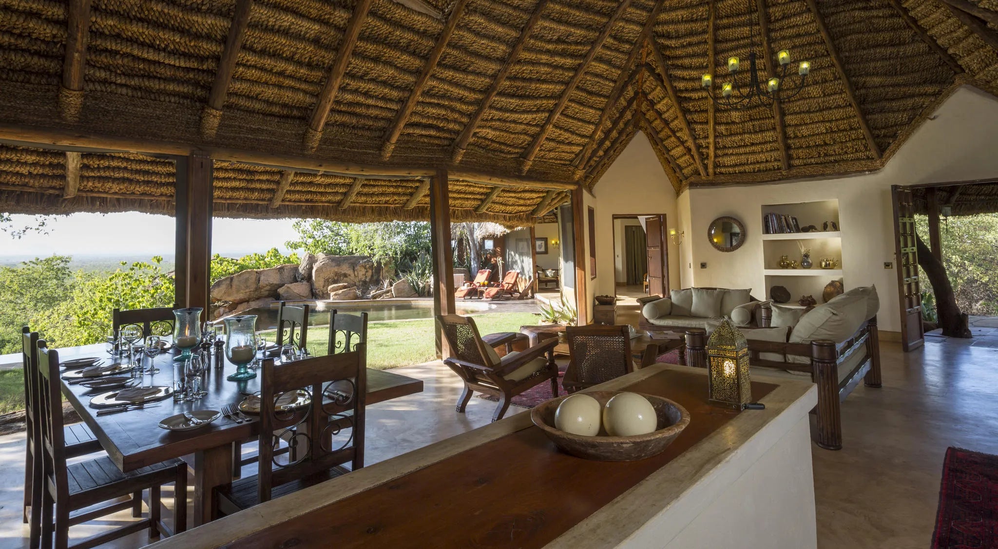 Elsa's Kopje Meru Main Area at Elewana Elsa’s Kopje Meru, Meru National Park, Kenya.