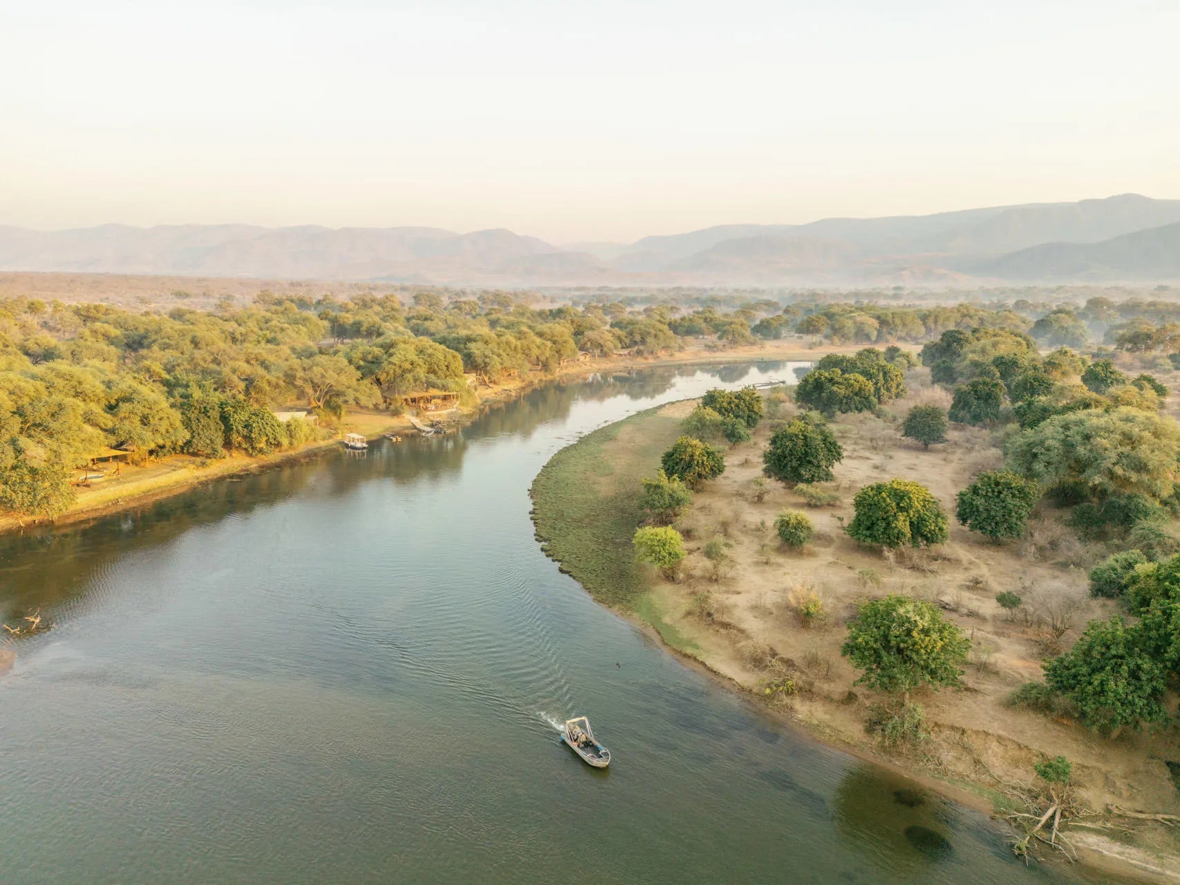 Time + Tide Chongwe Camp at Time + Tide Chongwe Camp, Lower Zambezi, Zambia.