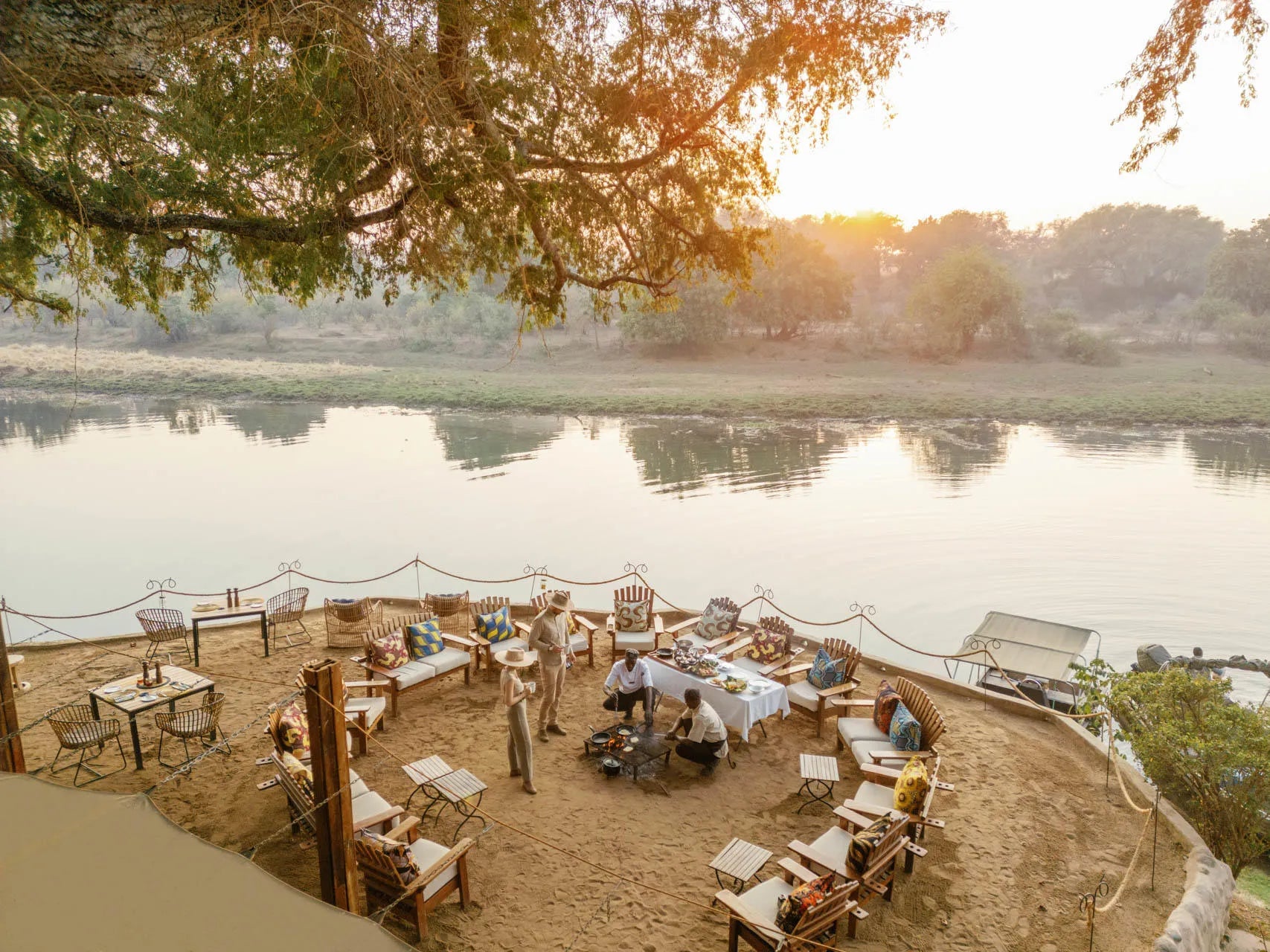 Time + Tide Chongwe Camp at Time + Tide Chongwe Camp, Lower Zambezi, Zambia.