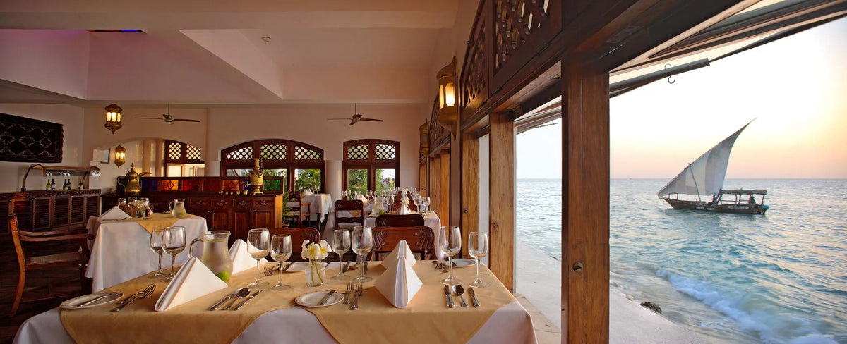 Baharia Restaurant at Zanzibar Serena Hotel, Stone Town, Tanzania.
