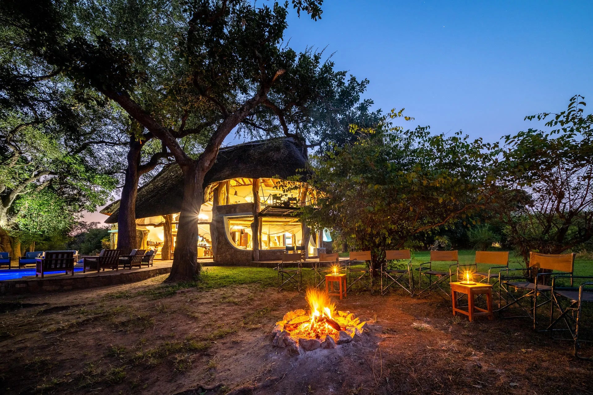Luangwa Safari House at Luangwa Safari House, South Luangwa National Park, Zambia.