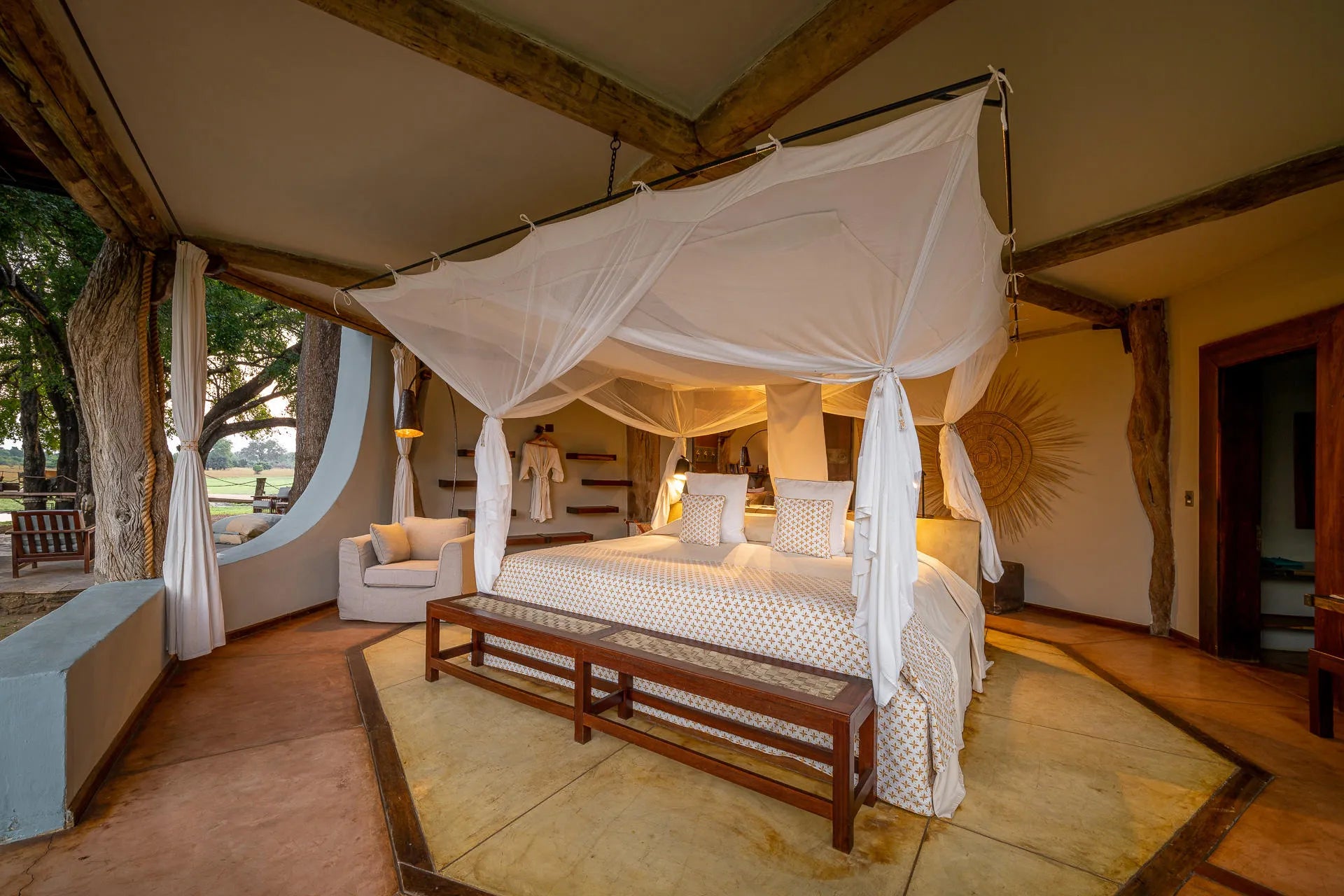 Luangwa Safari House at Luangwa Safari House, South Luangwa National Park, Zambia.