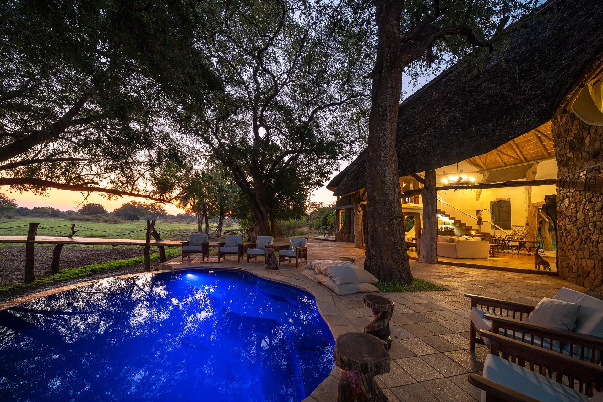 Luangwa Safari House at Luangwa Safari House, South Luangwa National Park, Zambia.