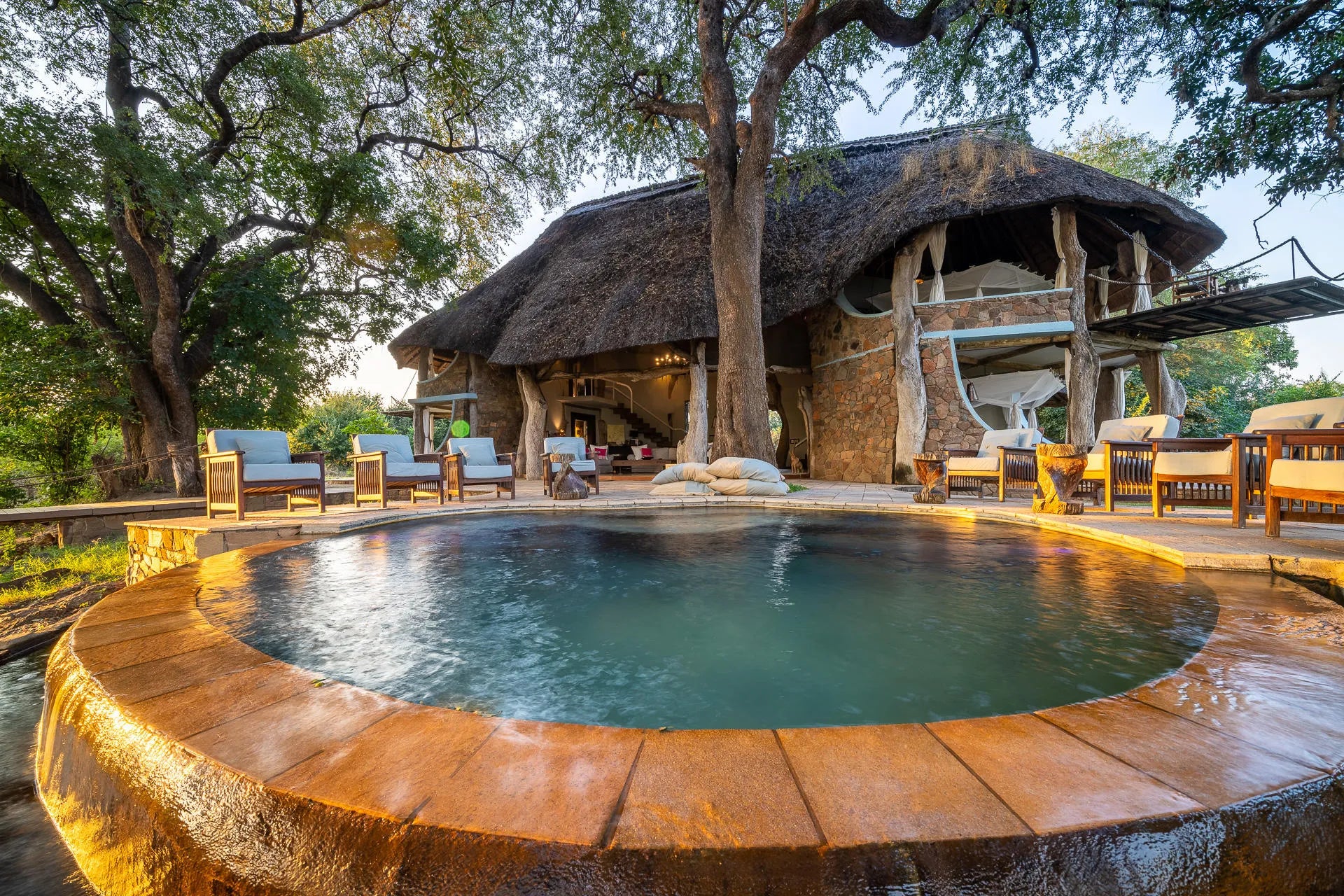 Luangwa Safari House at Luangwa Safari House, South Luangwa National Park, Zambia.