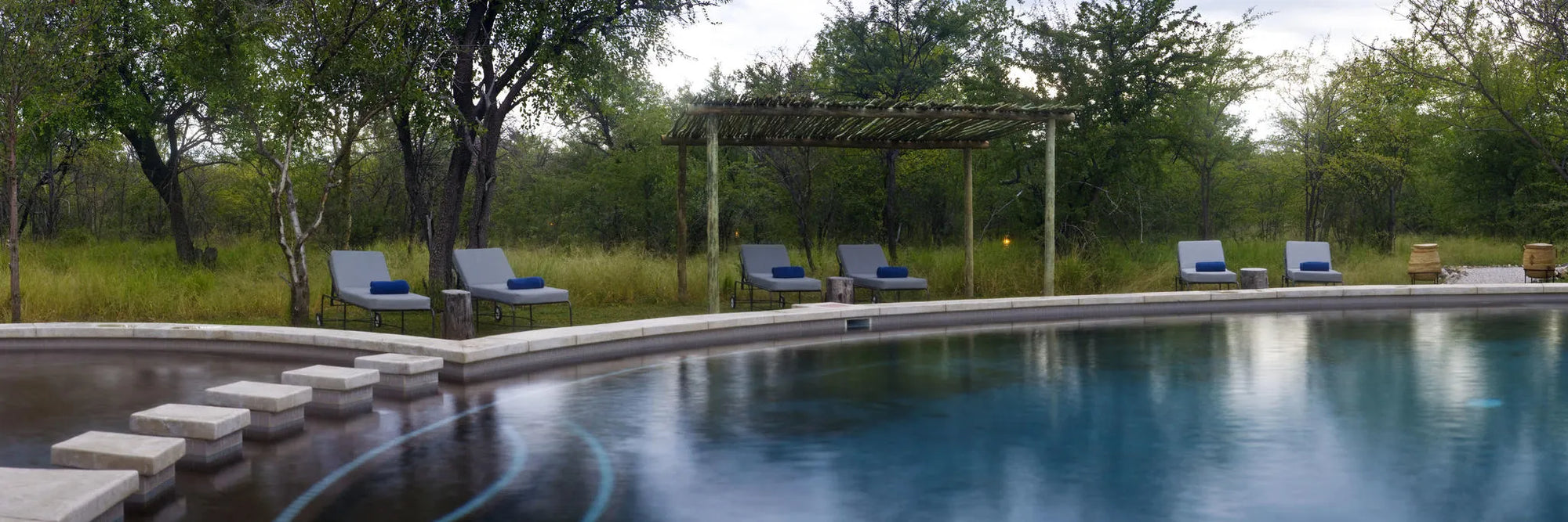 Mushara Bush Camp - Pool at Mushara Bush Camp, Etosha East, Namibia.