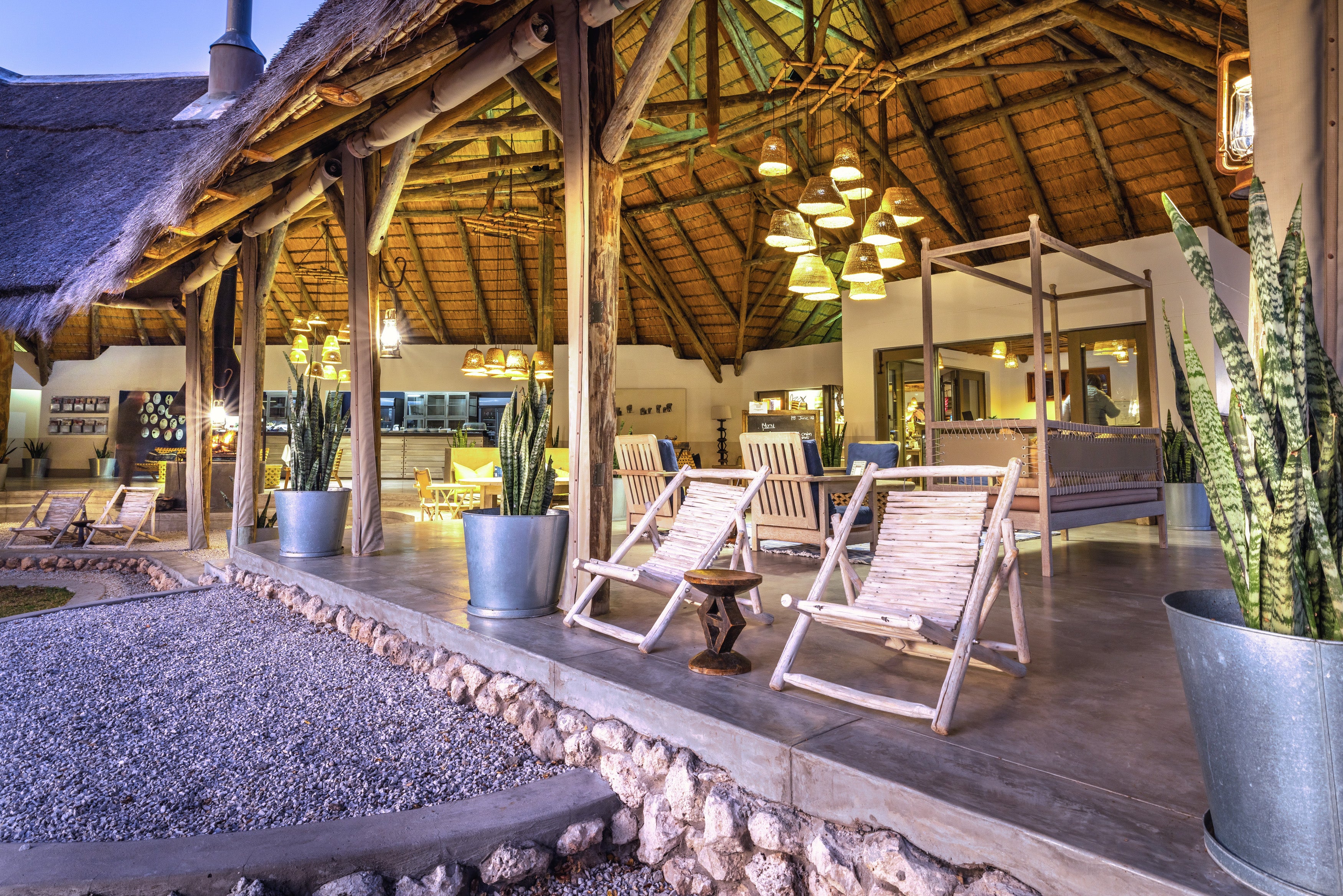 Mushara Bush Camp - Restaurant, Lapa, Veranda