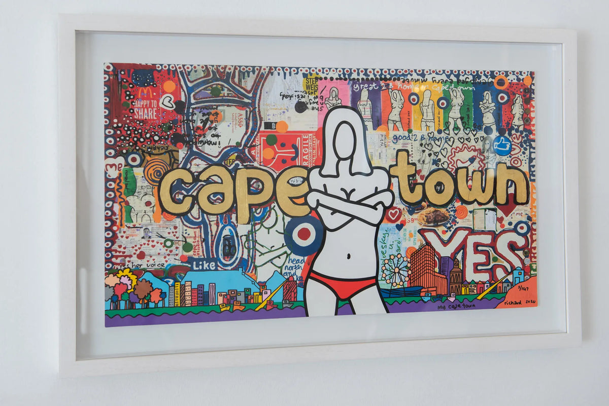 Art works at The Clarendon Fresnaye, Cape Town, South Africa.