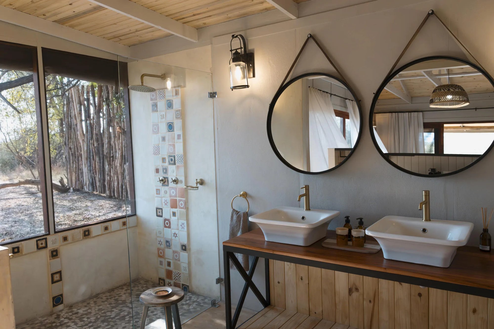 TOM'S NEW VERANDA at The Hide Safari Camp, Hwange National Park, Zimbabwe.