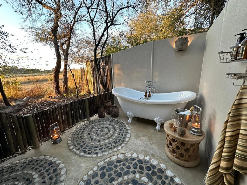 Tom's Little Hide room at The Hide Safari Camp, Hwange National Park, Zimbabwe.