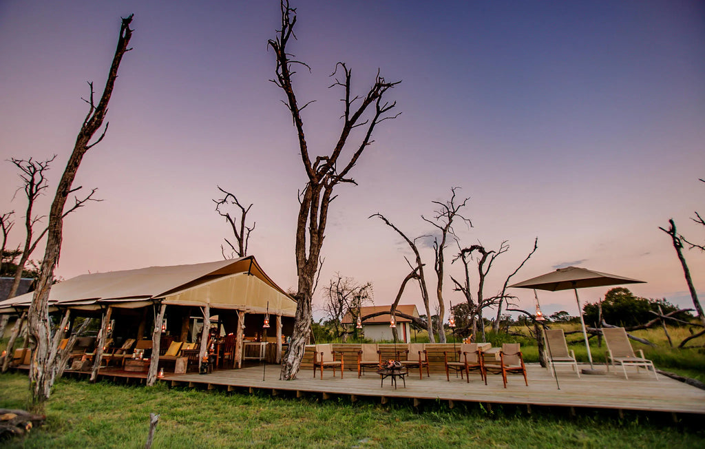 The Private Hide Deck and Pool at The Hide Safari Camp, Hwange National Park, Zimbabwe.