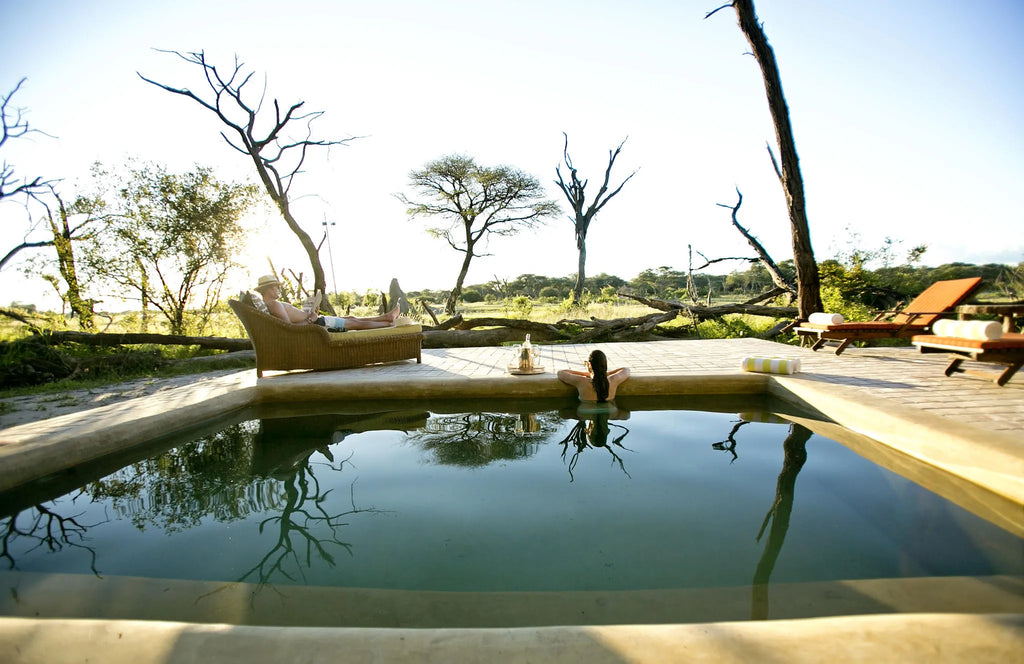 Toms Little Hide Swimming Pool at The Hide Safari Camp, Hwange National Park, Zimbabwe.