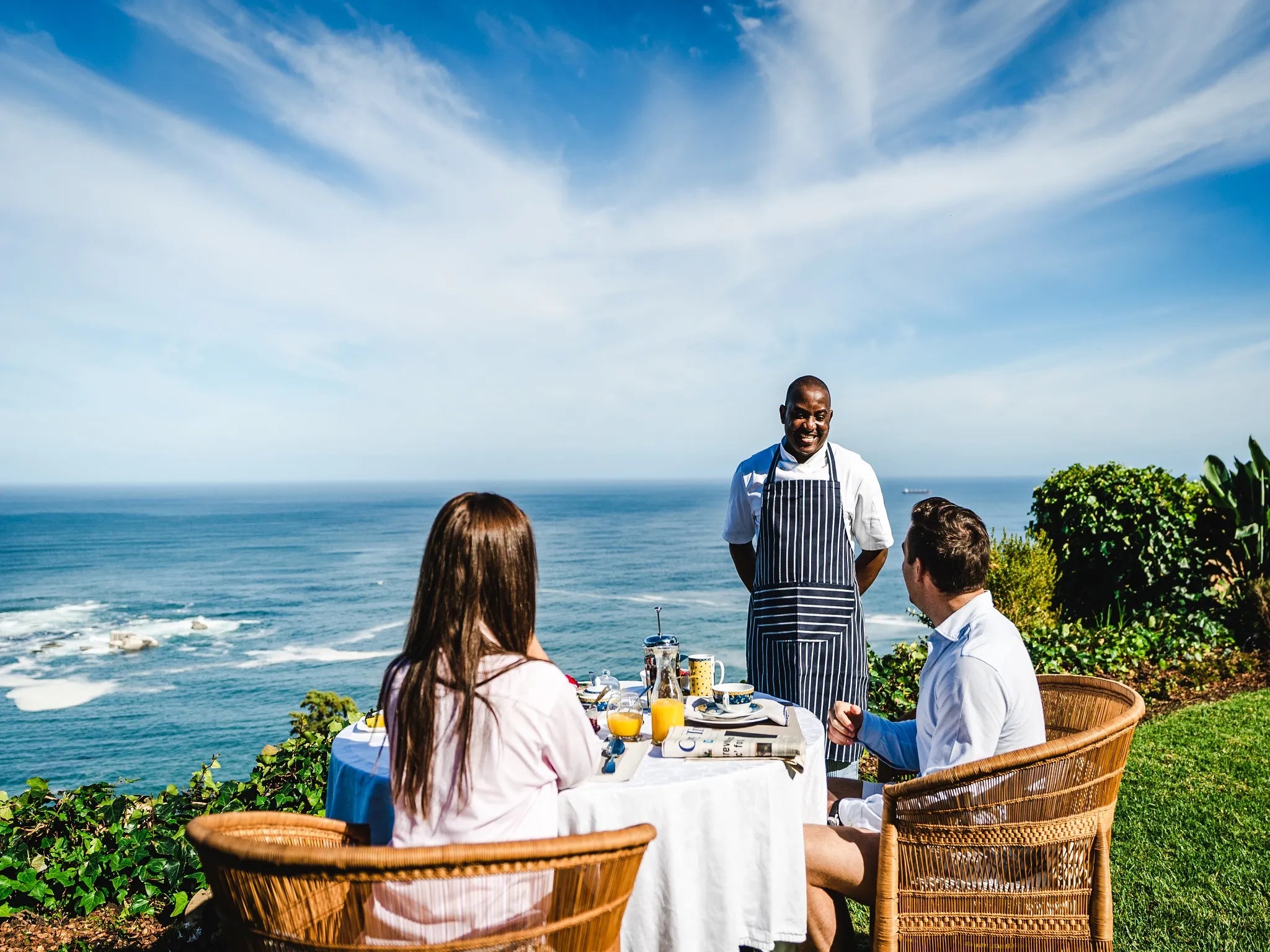 Breakfast Served Outdoors at 21 Nettleton, Cape Town, South Africa.