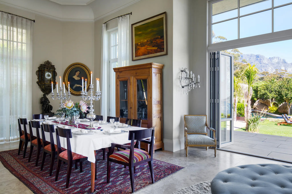 Dining Room & Garden at 21 Nettleton, Cape Town, South Africa.