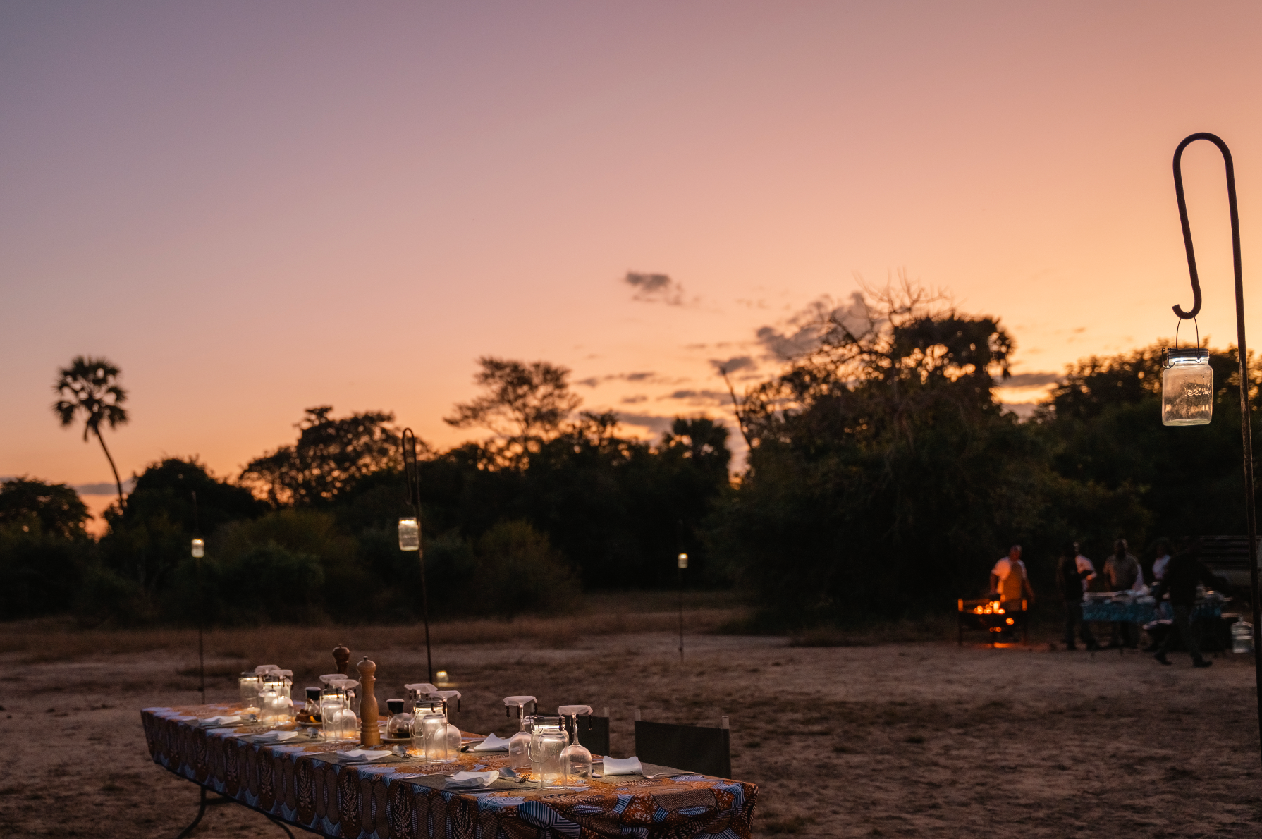 Dining at Muzimu Lodge