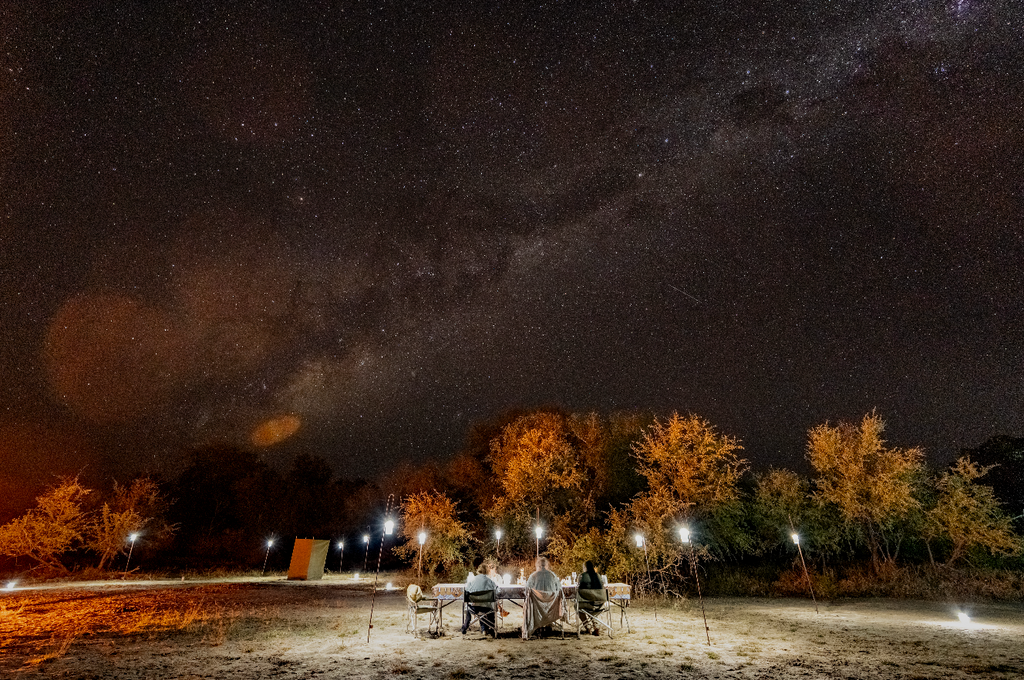 Dining at Muzimu Lodge