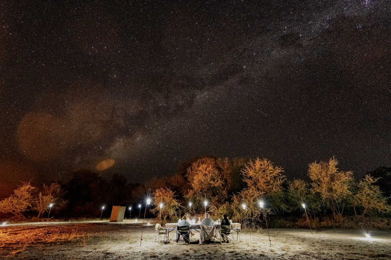 Dining at Muzimu Lodge