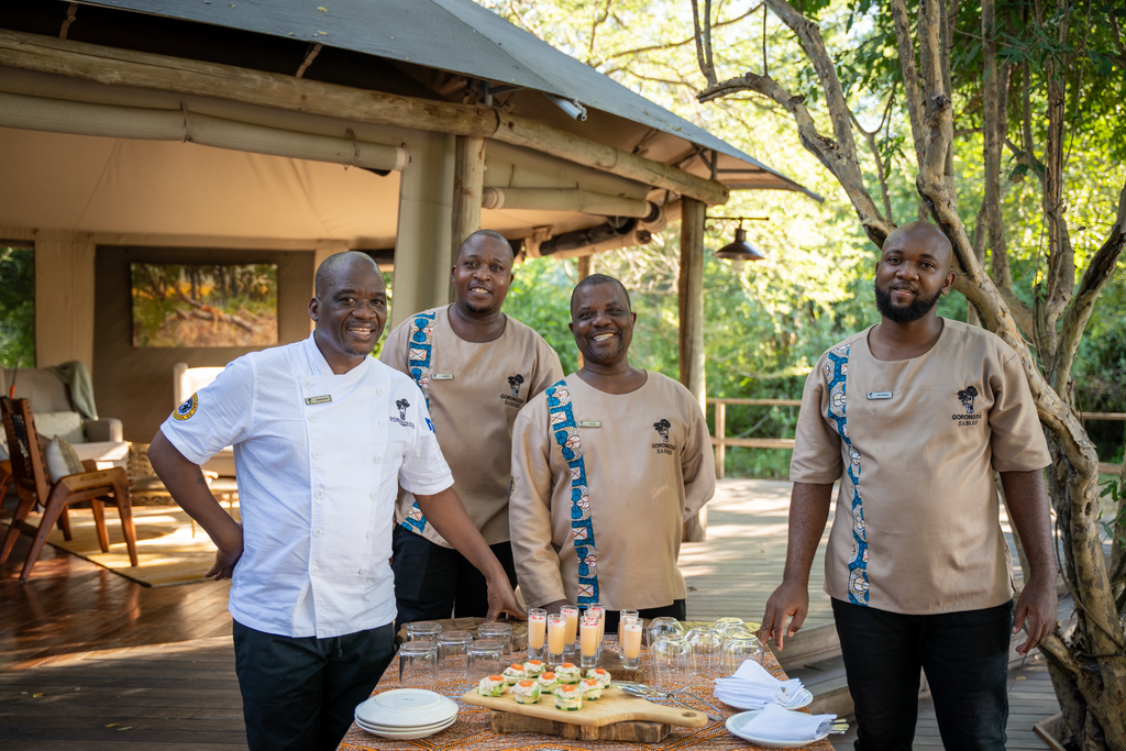 Dining at Muzimu Lodge