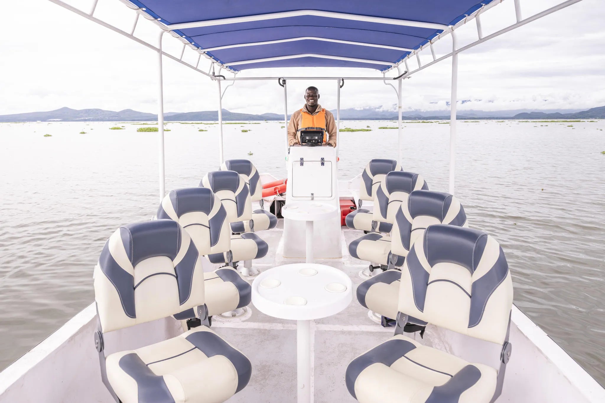 Boat rides on Lake Naivasha at Loldia House, Naivasha, Kenya.