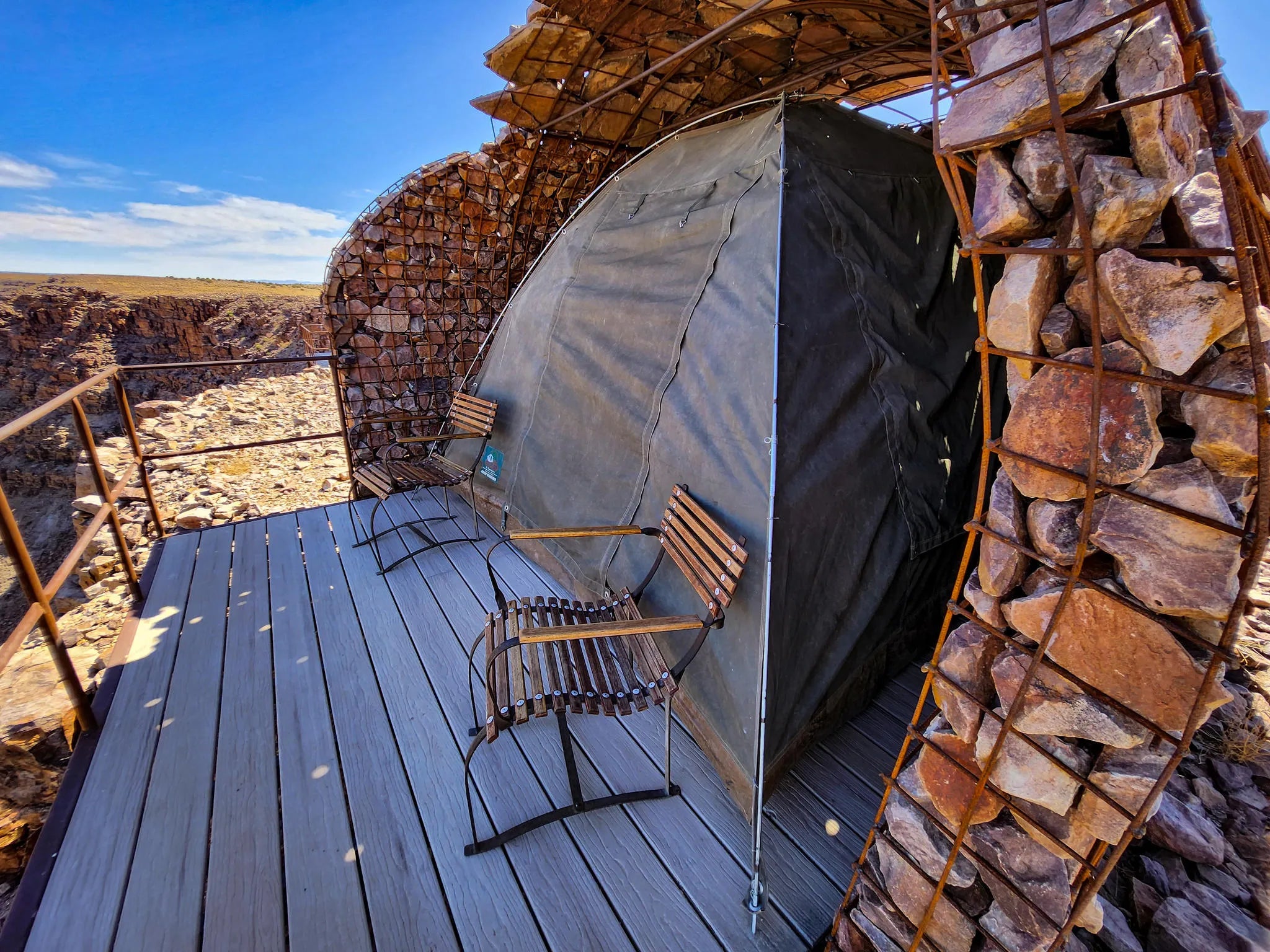 Sunset at Fish River Lodge, Fish River Canyon, Namibia.