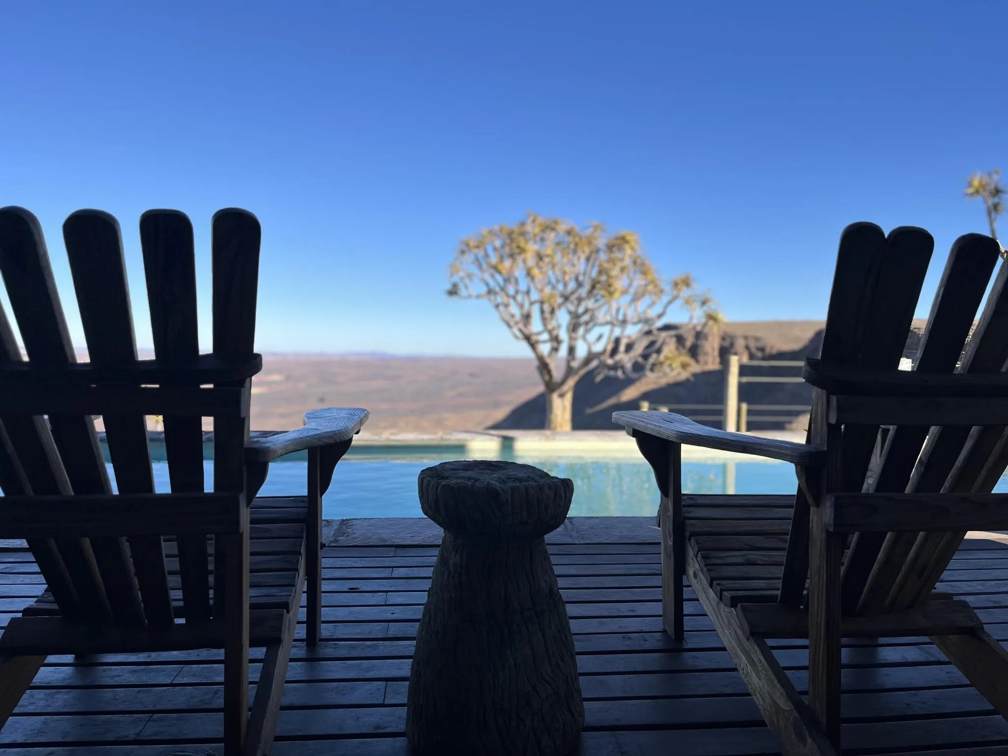 Sunset at Fish River Lodge, Fish River Canyon, Namibia.