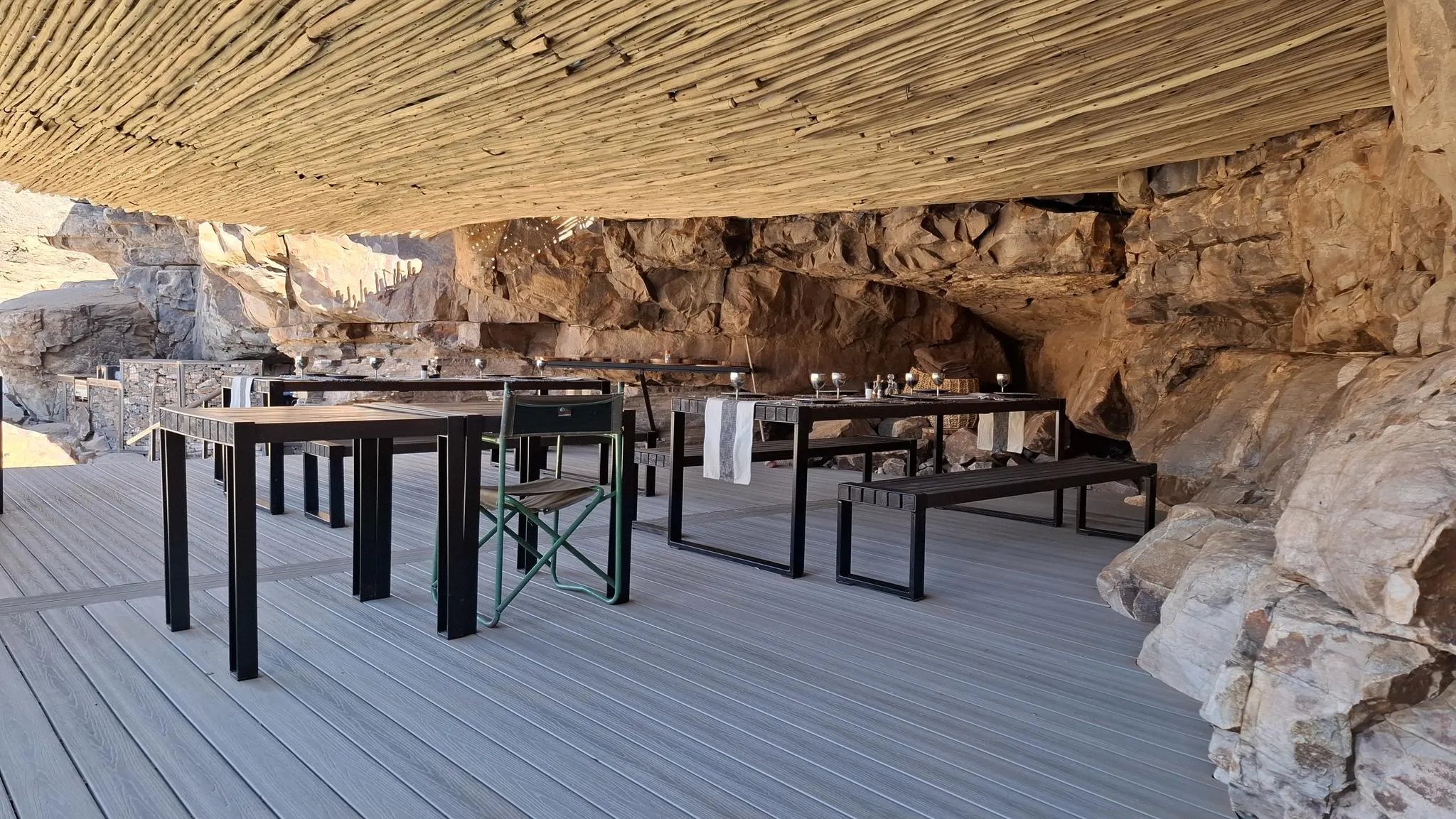 Pool View at Fish River Lodge, Fish River Canyon, Namibia.