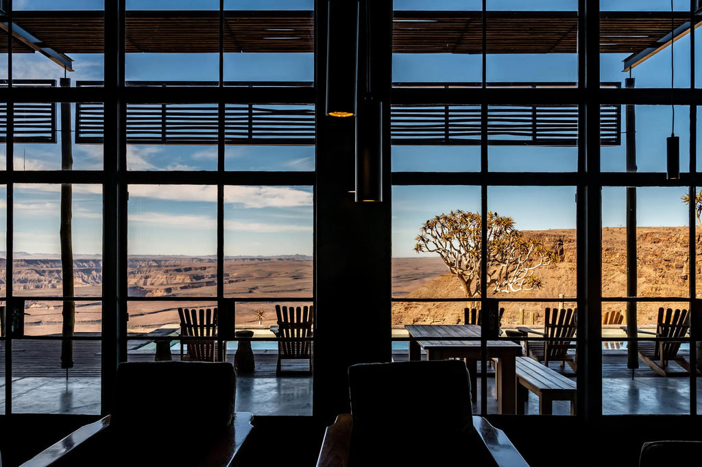 Room Interior at Fish River Lodge, Fish River Canyon, Namibia.