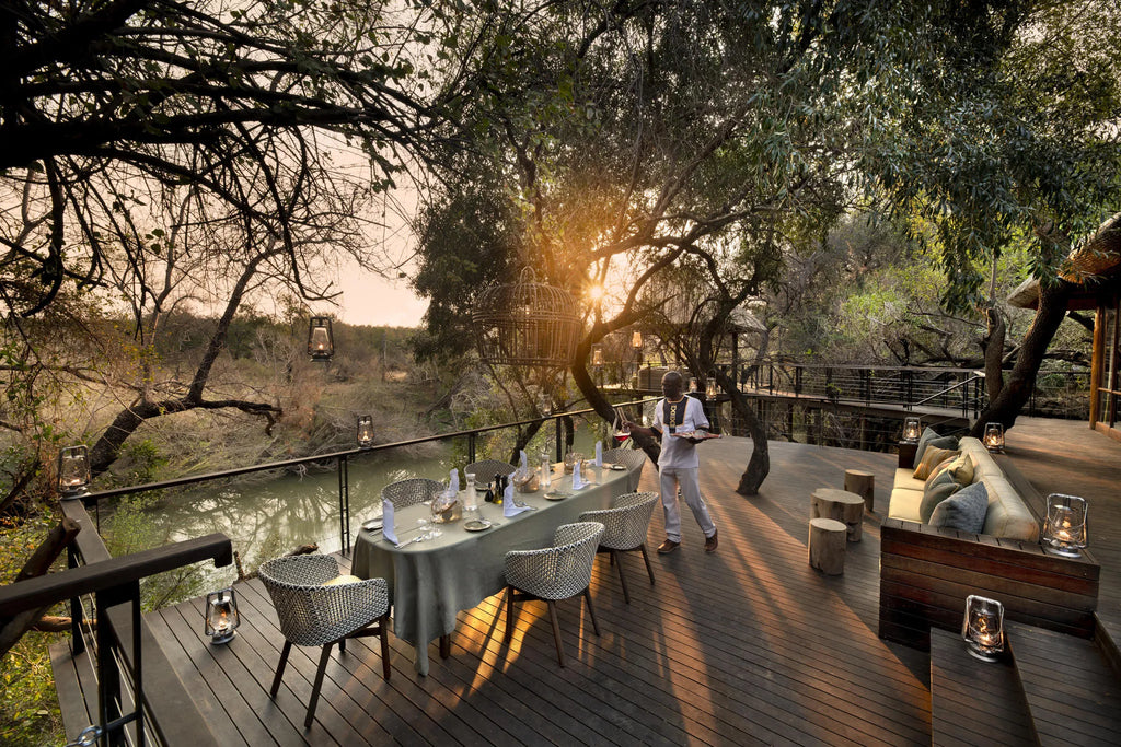 Morukuru Owner's House - deck at Morukuru Owners House, Madikwe Game Reserve, South Africa.