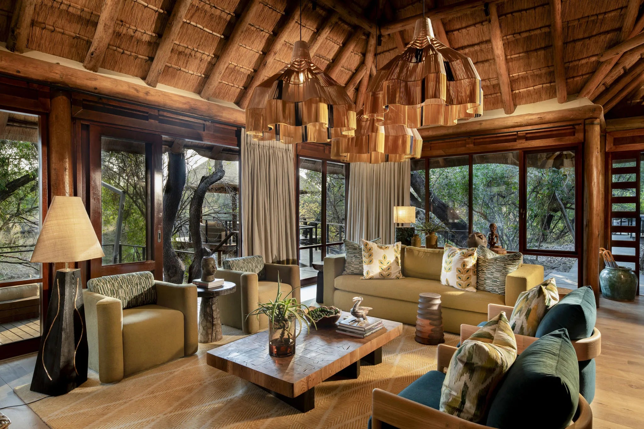 Morukuru Owner's House - living room at Morukuru Owners House, Madikwe Game Reserve, South Africa.